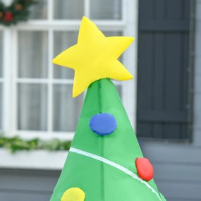 Árvore de Natal Insuflável 1,5 m Árvore Decorativa de Natal com Decora