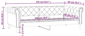 Sofá-cama 80x200 cm couro artificial cor cappuccino