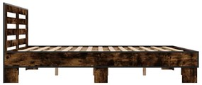 Estrutura de cama 200x200 cm derivados madeira/metal