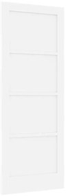 Porta Interior 'ORKDAL'Branca 78x202x4 cm Madeira Sólida de Pinho