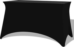 vidaXL Capa extensível para mesa 2 pcs 243x76x74 cm preto