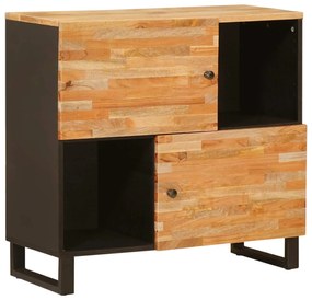 vidaXL Armário lateral com armazenamento Castanho 80 x 33 x 75 cm