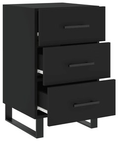 Mesa de cabeceira 40x40x66 cm derivados de madeira preto