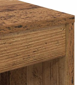 Mesa com Armazenamento Madeira Velha Madeira Composta
