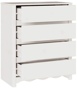 Cômoda vidaXL "DRAMMEN" Branca 76,5x40x91 cm Madeira Sólida de Pinho