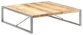 Mesa de centro 140x140x40 cm madeira de mangueira áspera