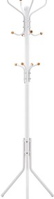 Cabide de metal SONGMICS, cabideiro para roupas, cabide para chapéus e bolsas, cabide para hall de entrada com 182 cm de altura, RCR19W, branco cremoso/marfim