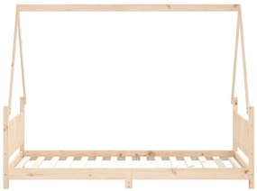 Estrutura de cama infantil 90x190 cm madeira de pinho maciça