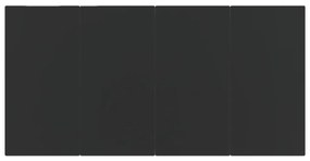 5 pcs conjunto jantar jardim c/ almofadões vime PE preto/cinza