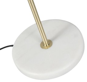 Tafellamp messing met velours kap groen 35cm - Kaso Clássico / Antigo,Moderno