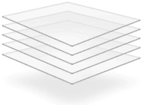 vidaXL Folhas de Vidro Acrílico Transparente 40 x 60 cm Acrílo