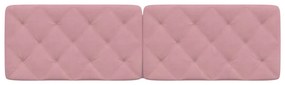 Almofadão de cabeceira 180 cm veludo rosa