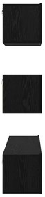 Conjunto de móvel de TV 4 pcs Carvalho preto 80 x 30 x 30 cm