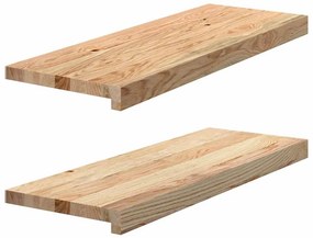vidaXL Soleiras da janela 2 pcs 70x25x2 cm carvalho maciço não tratado