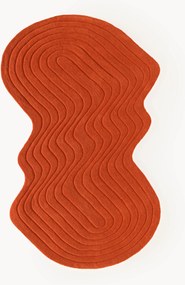 Tapete de lã artesanal com forma orgânica Aliza