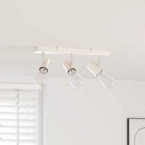 vidaXL Holofote de Teto Ajustável em 3 Vias Níquel Escovado E27