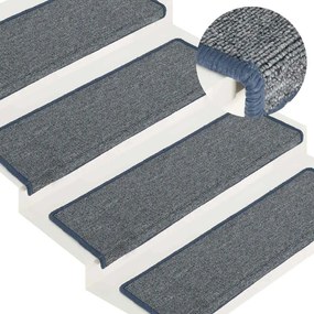 Tapetes de escadas 30 pcs 65x21x4 cm roxo e azul