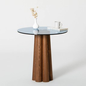 Mesa de Centro Thales – Azul Nogueira – 50x50x50 cm