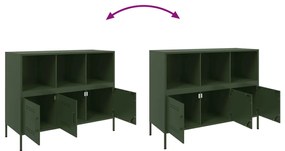 Aparador 100,5x39x79 cm aço verde-azeitona