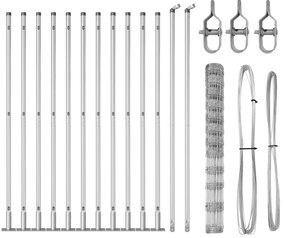 Cerca de Campo 1.4x25 m Aço Galvanizado