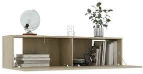 Móvel de TV 120x30x30 cm derivados de madeira carvalho sonoma