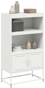 Aparador alto 68,5x38,5x123,5 cm aço branco