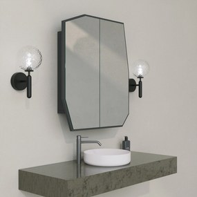 Armário de Casa de Banho Quartz – Preto – 12x45x50 cm