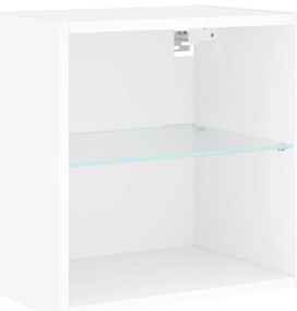 Mesa de cabeceira de parede com luzes LED branco