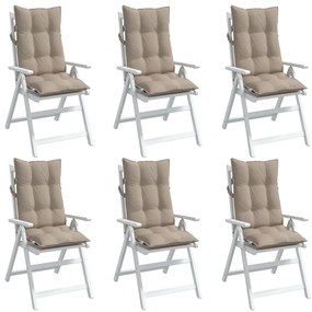 Almofadões cadeira encosto alto 6pcs oxford cinza-acastanhado