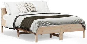Cama sem colchão 140x190 cm madeira de pinho maciça