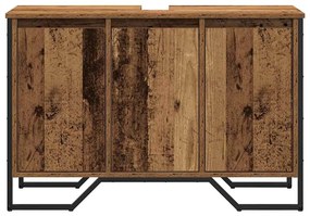 Armário de Pia para Casa de Banho Madeira Antiga 91x35x60 cm Madeira d