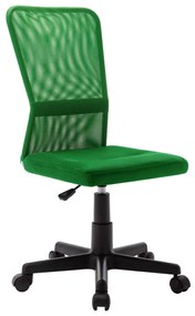 289514 vidaXL Cadeira de escritório 44x52x100 cm tecido de malha verde
