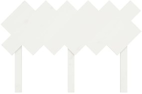 Cabeceira de cama122,5x3x80,5 cm madeira de pinho maciça branco