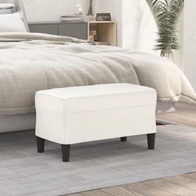 vidaXL Banco 70x35x41 cm couro artificial cor creme