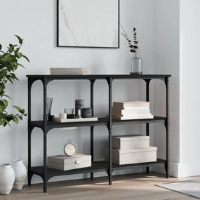 vidaXL Mesa consola 100x29x75 cm derivados de madeira preto