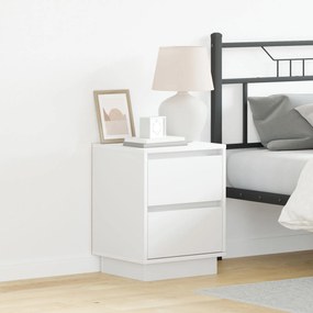 Mesa de Cabeceira com Luzes LED Brancas 39x34,5x50 cm