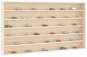 vidaXL Vitrine de colecionador de madeira com 6 prateleiras