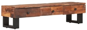 vidaXL Móvel de TV 110x30x30 cm madeira recuperada maciça