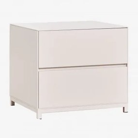 Pack De 2 Mesas De Cabeceira 50x45 Em Mdf Kivora Gardénia Branco - Sklum