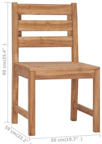 Cadeiras de jardim 2 pcs madeira de teca maciça