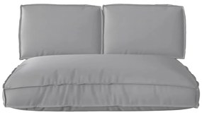 Conjunto de Almofadas para Palete com travesseiro 3 pcs Cinzeto