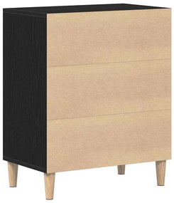 Aparador vidaXL Preto Carvalho 57x35x70 cm Madeira de Engenharia