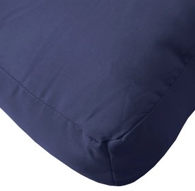 Almofadões para sofá de paletes 2 pcs tecido azul-marinho