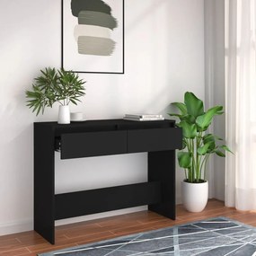 Mesa consola 100x35x76,5 cm derivados madeira preto