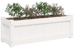 Vaso/floreira de jardim 90x31x31 cm pinho maciço branco