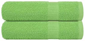 Toalhas de mãos 2pcs 50x100cm 360 gsm 100% algodão verde maça