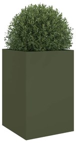 Vaso/floreira 52x48x75 cm aço laminado a frio verde