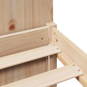 Cama com estante sem colchão 135x190 cm pinho maciço