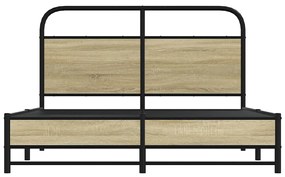 Estrutura cama s/ colchão derivados de madeira carvalho sonoma