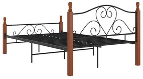 Estrutura de cama 120x200 cm metal preto